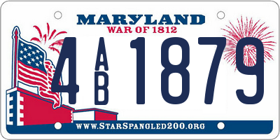 MD license plate 4AB1879