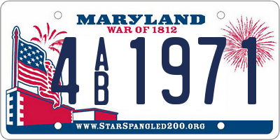 MD license plate 4AB1971