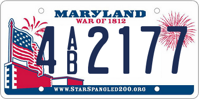 MD license plate 4AB2177