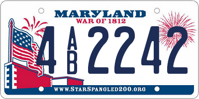 MD license plate 4AB2242