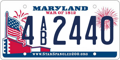 MD license plate 4AB2440