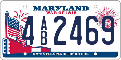 MD license plate 4AB2469