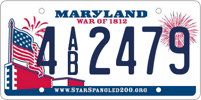 MD license plate 4AB2479