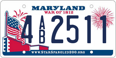 MD license plate 4AB2511