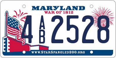 MD license plate 4AB2528