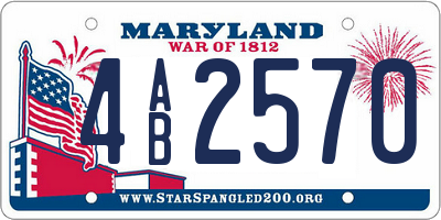 MD license plate 4AB2570
