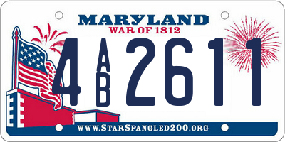 MD license plate 4AB2611