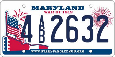 MD license plate 4AB2632
