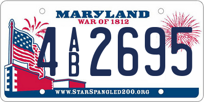 MD license plate 4AB2695