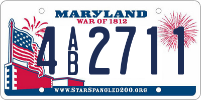 MD license plate 4AB2711