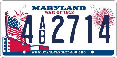 MD license plate 4AB2714