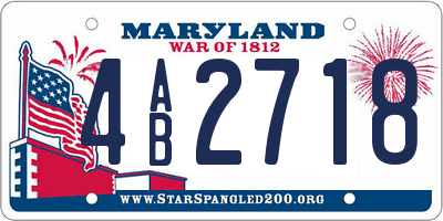 MD license plate 4AB2718