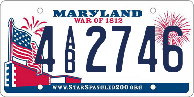 MD license plate 4AB2746