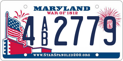 MD license plate 4AB2779