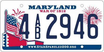 MD license plate 4AB2946