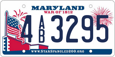 MD license plate 4AB3295