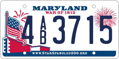 MD license plate 4AB3715