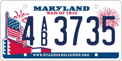 MD license plate 4AB3735