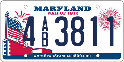 MD license plate 4AB3811