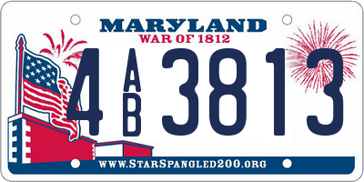 MD license plate 4AB3813