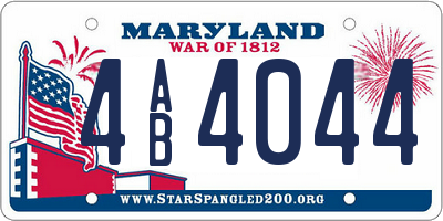 MD license plate 4AB4044