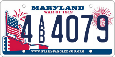 MD license plate 4AB4079