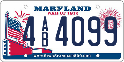 MD license plate 4AB4099