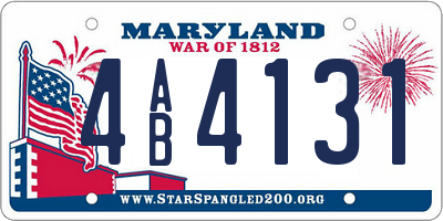 MD license plate 4AB4131