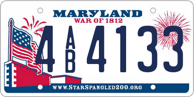 MD license plate 4AB4133