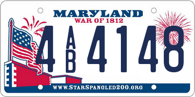 MD license plate 4AB4148