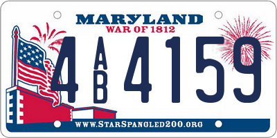 MD license plate 4AB4159