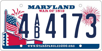 MD license plate 4AB4173