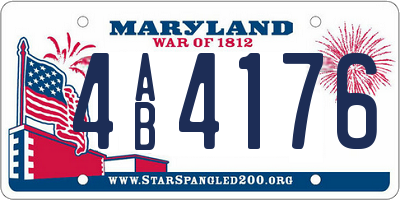 MD license plate 4AB4176