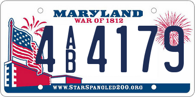 MD license plate 4AB4179