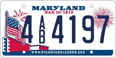 MD license plate 4AB4197