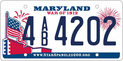 MD license plate 4AB4202