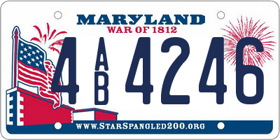 MD license plate 4AB4246