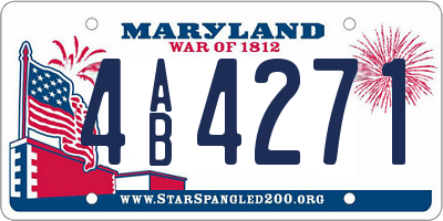 MD license plate 4AB4271