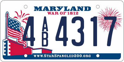 MD license plate 4AB4317