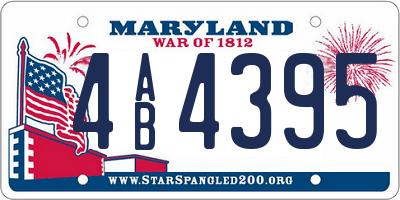 MD license plate 4AB4395