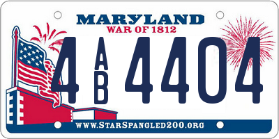MD license plate 4AB4404
