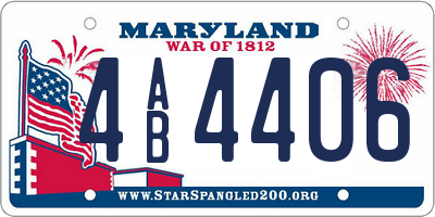 MD license plate 4AB4406
