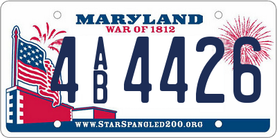 MD license plate 4AB4426