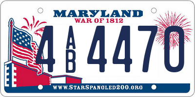 MD license plate 4AB4470