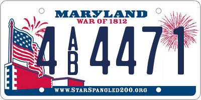 MD license plate 4AB4471