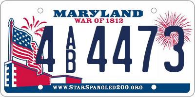 MD license plate 4AB4473