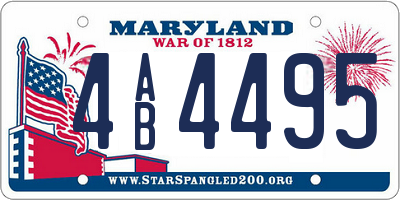 MD license plate 4AB4495