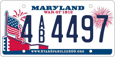 MD license plate 4AB4497
