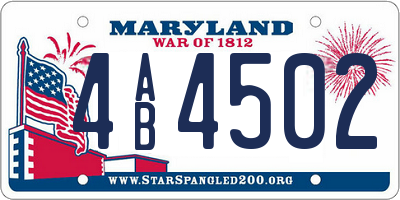 MD license plate 4AB4502
