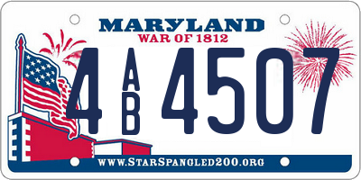 MD license plate 4AB4507